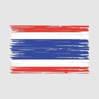 vector de pincel de bandera de tailandia