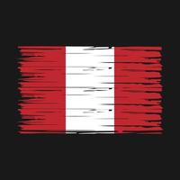 Peru Flag Brush Vector