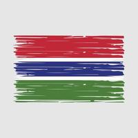 vector de pincel de bandera de gambia