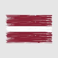 Latvia Flag Brush Vector