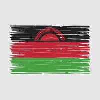 Malawi Flag Brush Vector