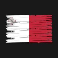 Malta Flag Brush Vector