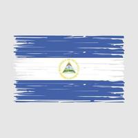 Nicaragua Flag Brush Vector