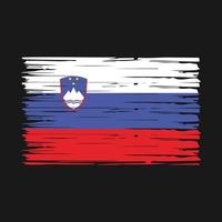 vector de pincel de bandera de eslovenia