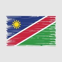 vector de pincel de bandera de namibia