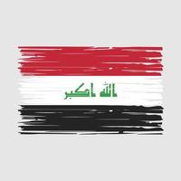 vector de pincel de bandera de irak