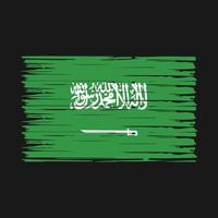 vector de pincel de bandera de arabia saudita