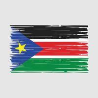 vector de pincel de bandera de sudán del sur