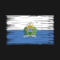 San Marino Flag Brush Vector