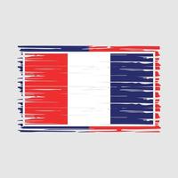 France Flag Brush Vector