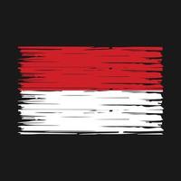 Monaco Flag Brush Vector