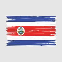 Costa Rica Flag Brush Vector