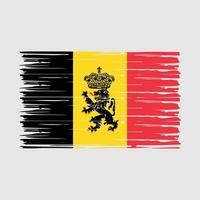 vector de pincel de bandera de bélgica