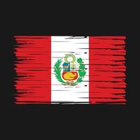 Peru Flag Brush Vector