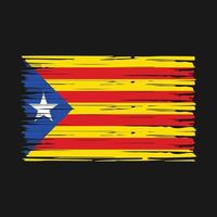 Catalonia Flag Brush Vector