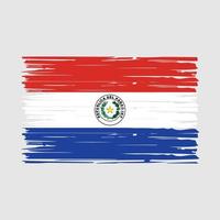vector de pincel de bandera de paraguay