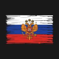 vector de pincel de bandera de rusia