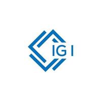 IGI letter logo design on white background. IGI creative circle letter logo concept. IGI letter design. vector