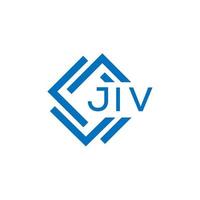 JIV letter logo design on white background. JIV creative circle letter logo concept. JIV letter design. vector