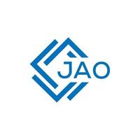 JAO letter logo design on white background. JAO creative circle letter logo concept. JAO letter design. vector