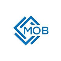 MOB letter logo design on white background. MOB creative circle letter logo concept. MOB letter design. vector