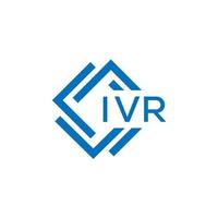 IVR letter logo design on white background. IVR creative circle letter logo concept. IVR letter design. vector