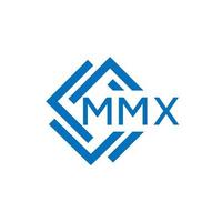 mmx letra logo diseño en blanco antecedentes. mmx creativo circulo letra logo concepto. mmx letra diseño. vector