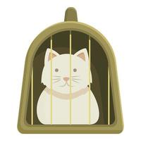 Cat box icon cartoon vector. Carrier case vector