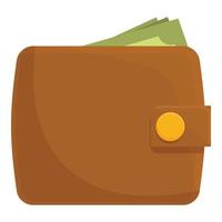 Money wallet icon cartoon vector. Taxi call vector