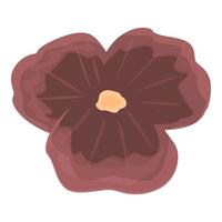 Brown flower icon cartoon vector. Floral spring vector