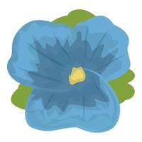 Blue wild flower icon cartoon vector. Floral spring vector