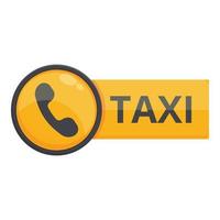 Taxi service call icon cartoon vector. Car driver vector