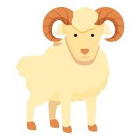 naturaleza RAM icono dibujos animados vector. cabra animal vector