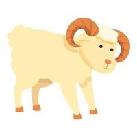 Ram horn icon cartoon vector. Animal head vector