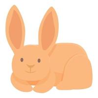 Tired rabbit icon cartoon vector. Cute pet vector