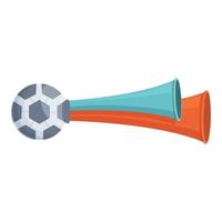 altavoz vuvuzela icono dibujos animados vector. fútbol cuerno vector