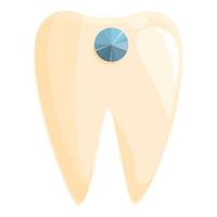 Tooth gem icon cartoon vector. Dental care vector