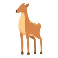 Zoo doe icon cartoon vector. Forest animal vector