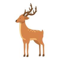 Cute wild deer icon cartoon vector. Forest animal vector