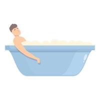 spa calentar bañera icono dibujos animados vector. agua bañera vector