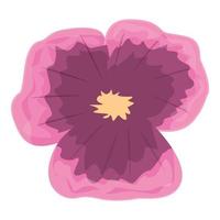 vistoso flor icono dibujos animados vector. rosado flor vector