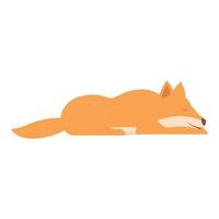 dormido dingo perro icono dibujos animados vector. australiano naturaleza vector