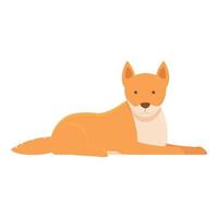 Relax mammal icon cartoon vector. Australia dog vector