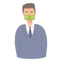 Money lobbyist icon cartoon vector. Politician meeting vector