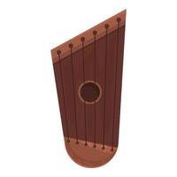 Zither icon cartoon vector. Gusli kantele vector