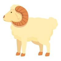 Wild ram icon cartoon vector. Goat animal vector