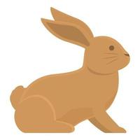 Brown rabbit icon cartoon vector. Cute bunny vector