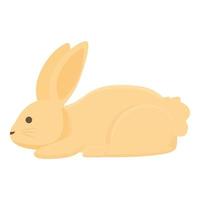 Tired rabbit icon cartoon vector. Cute pet vector