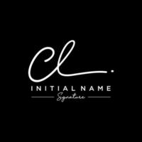 Letter CL Signature Logo Template Vector