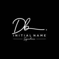 Letter DB Signature Logo Template Vector